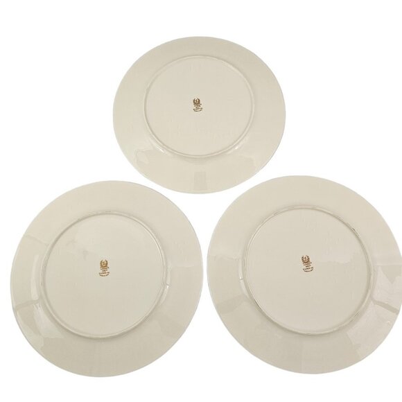 Lenox April Ivory w/ Platinum Floral On Trim 10 7/8” Dinner Plates - Set of 3 - Picture 9 of 16
